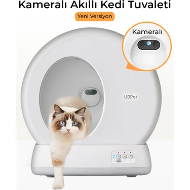 UBPet C10 Pro Kameralı Akıllı Kedi Tuvaleti | Entegre HD Kameralı, Otomatik Temizleme, Mobil