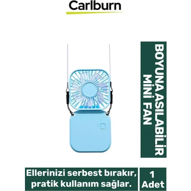 Carlburn Özel  Taşınabilir Şarjlı Güçlü Yüksek Kaliteli Sessiz Hava Soğutucu Üflemeli Mini Boyun