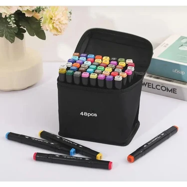 Beyzana 48 Çift Taraflı Marker Kalem Seti Çantalı Alkol Fiyatı