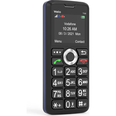 Welio Wkey T100 Tuşlu Kamerasız Asker/yaşlı Cep Telefonu