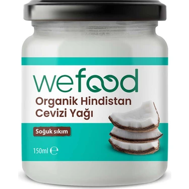 Wefood Organik Hindistan Cevizi Yağı 150 ml (Soğuk Sıkım)