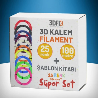 3DFIX 3D Kalem Filament + Süper Şablon