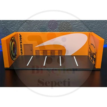 Bi'şeyler Sepeti 1:64 Mclaren Diorama Garaj Parking Diecast - Araç Dahil