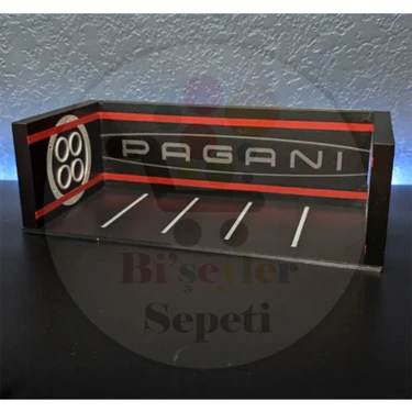 Bi'şeyler Sepeti 1:64 Pagani Diorama Garaj Parking Diecast - Araç Dahil