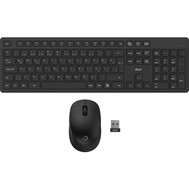 Daxi MK150 Wireless Sessiz 2.4ghz Kablosuz Türkçe Q Klavye Mouse