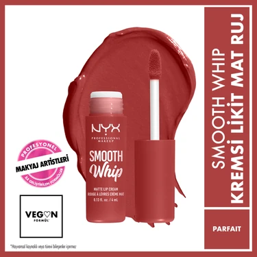 Nyx Professional Makeup Smooth Whip Kremsi Likit Mat Ruj -