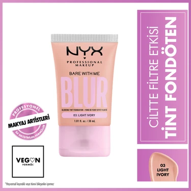 Nyx Professional Makeup Blur Tint Ciltte Filtre Etkili Fondöten - 03 Light