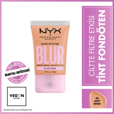 Nyx Professional Makeup Blur Tint Ciltte Filtre Etkili Fondöten - 06 Soft