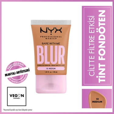 Nyx Professional Makeup Blur Tint Ciltte Filtre Etkili Fondöten - 10