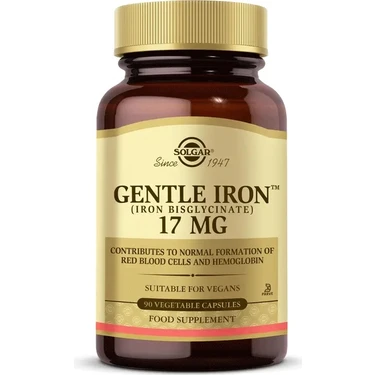 Solgar Gentle Iron 17 Mg 90 Kapsül Demir