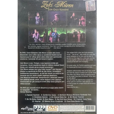 Zeki Müren Son Gala Konseri 1986 Yılbaşı Gecesi (DVD) Fiyatı