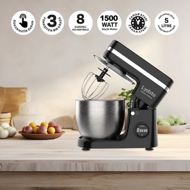 Lydsto Kitchen Helper 1500W - 5 Lt - 8 Kademe Dokunmatik Dijital Ekran Stand Mikser Hamur Yoğurma