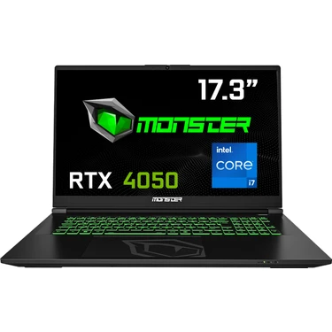 Monster Abra A7 V16.1.4 Intel Core I7 13700HX 16 GB Ram 1 Tb SSD 6 GB Rtx 4050 Freedos 17,3" Fhd