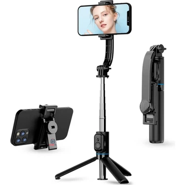 Hobimtek Hp-T13 Çok Amaçlı Selfie Çubuğu Masa Üstü Tripod Kumandalı Selfie 360 Derece Dönebilir 107