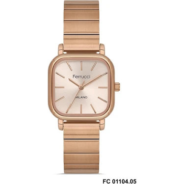 Ferrucci Kadın Kol Saati Fc 01104 Kare Model Rose Renk Orjinal 2 Yıl Garantili + Bileklik
