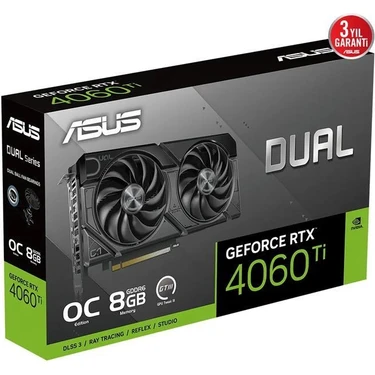 Asus DUAL-RTX4060TI-O8G-EVO NVIDIA GEFORCE RTX 4060 TI-8G Fiyatı