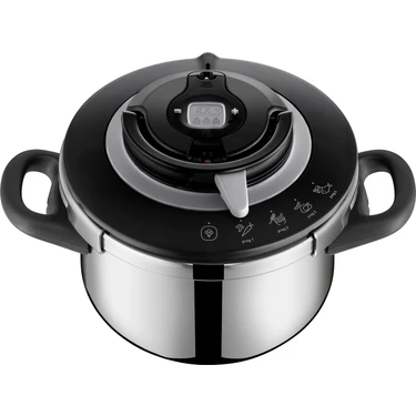 Tefal P4550632 Clipso+ Chef 4.5 Litre 4 Pişirme Programlı Düdüklü Tencere -