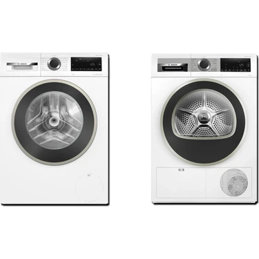 Bosch WGA252Z0TR Çamaşır Makinesi WQG25100TR Kurutma Makinesi Ikili Beyaz Eşya