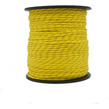 Mg Ropes Bileklik,Outdoor 4 mm Reflektörlü Paracord İp No:48 10 Metre