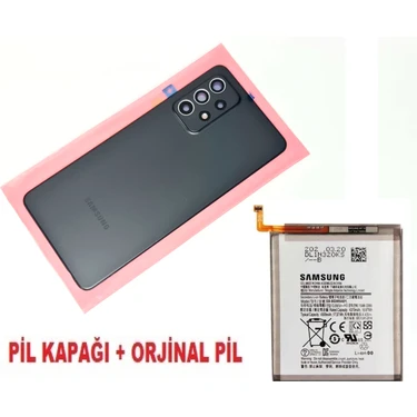 Tkgz Samsung Galaxy A52 A525 Arka Pil Batarya Kapağı + Pil (Kamera Lensli)