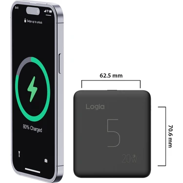 Logia Mini Ultra Hızlı Taşınabilir Şarj Cihazı / Type-C