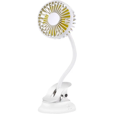 Mirror32 Taşınabilir Şarj Edilebilir Mini USB Fan Klipsli Fan 3 Hız ile Sessiz Masa Fanı Ofis Ev