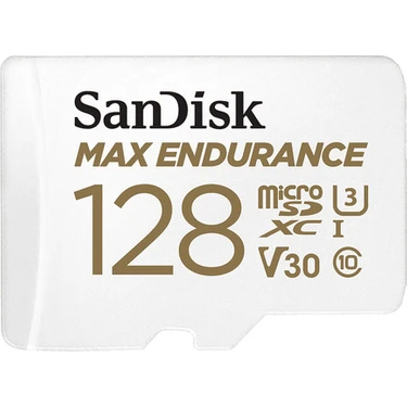 SanDisk MAX ENDURANCE microSDXC 128GB + SD Adapter - for home security cameras &
