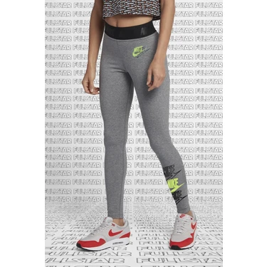 Nike Leggings Club Mid Rise Cotton Pamuklu Ince Tayt