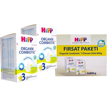 Hipp Organik Combiotic 3 Devam Sütü 2*800