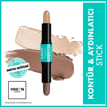 Nyx Professional Makeup Wonder Stick Çift Taraflı Krem Kontür & Aydınlatıcı Stick -