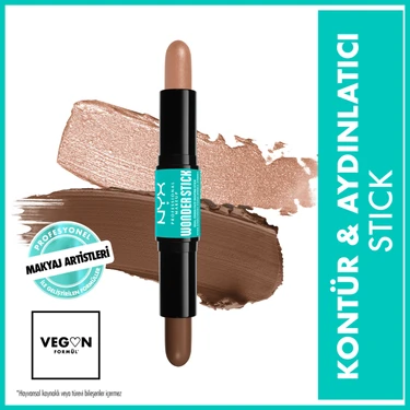Nyx Professional Makeup Wonder Stick Çift Taraflı Krem Kontür & Highlighter Stick -