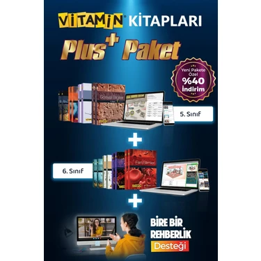 Vitamin Rehberlik Destekli 5 + 6. Sınıf Plus Paket 16 Kitap +