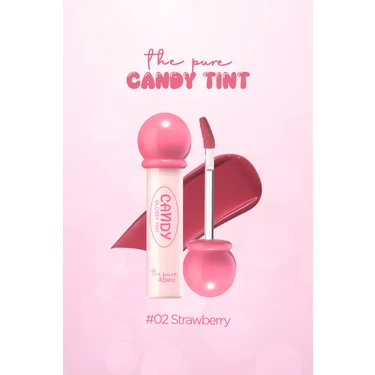 MISSHA Uzun Süre Kalıcı, Parlak Bitişli, Su Bazlı Tint A'PIEU The Pure Candy Tint (No.02