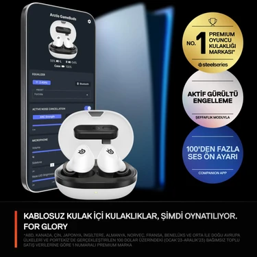 ヘッドホン steel series arctis gamebuds Steelseries Arctis GameBuds Gaming Earbuds Siyah : Amazon.com.tr