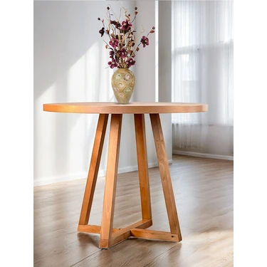 Gazzini Furniture Piramid Natural Ahşap Yemek Masası