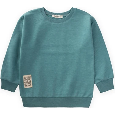 Cigit Etiket Detaylı Sweatshirt 2-10 Yaş