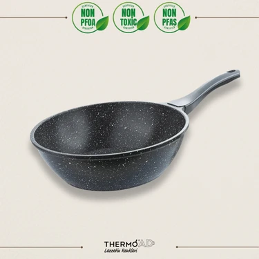 ThermoAD | Wok Tava | Granit Kaplama | 28 cm |