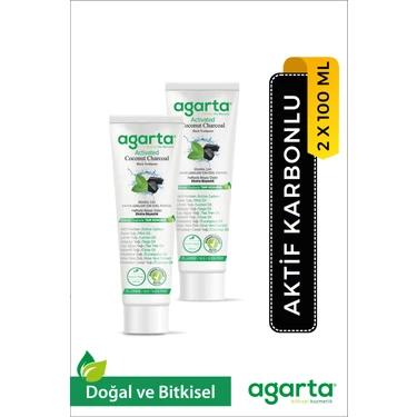 Agarta 2 Adet Aktif Karbon Diş Macunu 100