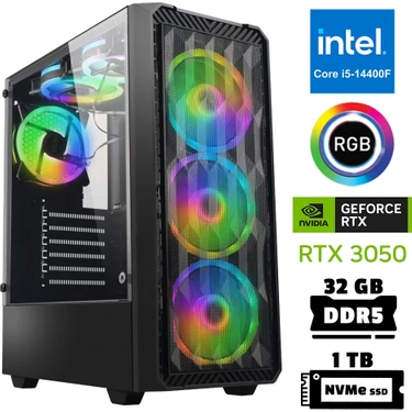 Xaser XSR955 I5 14400F 32GB Ddr5 Ram 1tb M.2 Nvme SSD 6gb RTX3050 Oyuncu Tavsiye
