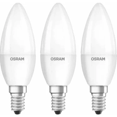 Osram LED Value 7,5W-60W Beyaz Işık E-14 806LM Ampul 3'lü