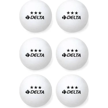 Delta 6 Adet Beyaz Masa Tenisi Topu 40 mm Çaplı Turnuva Onaylı Pinpon