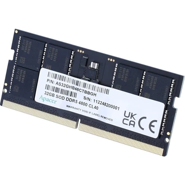 Apacer 16 GB(1X16GB) 5600MHZ Sodımm CL40 Ddr5 Notebook Ram (