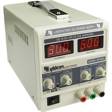 Yıldırım Cy 306 Ayarlı Güç Kaynağı Dc 0-30 Volt-6 Amper (0-30V 0-6A) Power Supply Kısa Devre