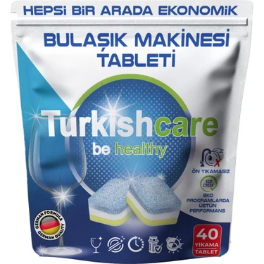 Turkishcare Hepsi Bir Arada Ekonomik 40 Yıkama Bulaşık Deterjanı