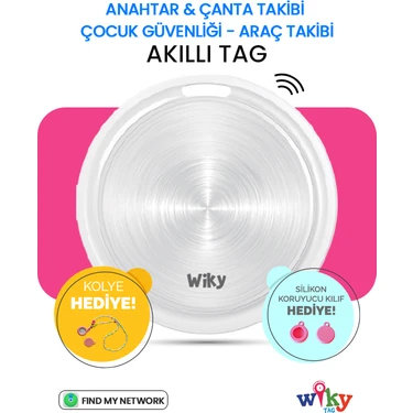 Wiky WikyTag Çocuk Smart AirTag Pembe - Akıllı Konum Takip Cihazı  (Apple