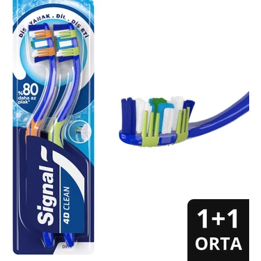 Signal Ultra Clean Expert 4d Clean Diş Fırçası 1+1