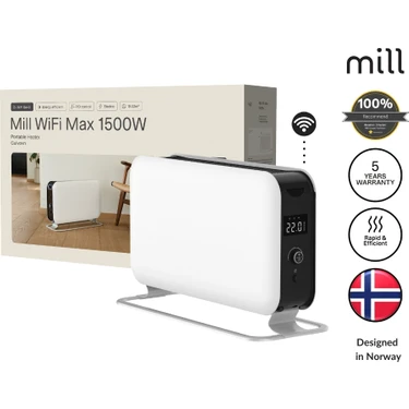 Mill Elektrikli Taşınabilir Panel Isıtıcı Wi-Fi Bağlantılı