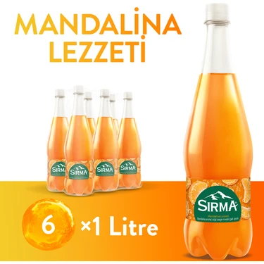 Sırma C Vitaminli Mandalina Aromalı Maden Suyu 1 L X6