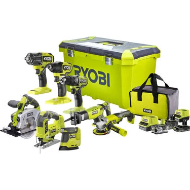 Ryobi R18CK8-342T Kömürsüz Motor Akülü Kompakt Set 8 Parça