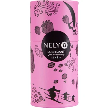 Nely8 Çilek Kayganlaştırıcı Jel 5ml x 15